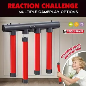 Reflective Drop Stick Challenge Game Set, Family Fun Game, Hand-EyeCoordination Training Toy, Speed Test for Kids & Adutts, Perfect christmas Gift(no Battery)
