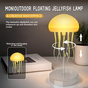 The third-generation RGB gradient jellyfish lamp features up-and-down movement and rotation effects; it's a USB-powered decorative light with six light colors and two lighting modes, suitable for living rooms and bedrooms; a perfect holiday gift.