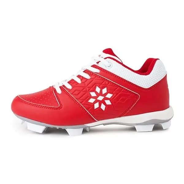RIP-IT Women's Diamond Softball Cleats | Molded Softball Shoes for Women | Scarlet | Size 7.5