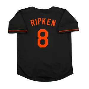 Cal Ripken Jr Baltimore Baseball Jersey, Classic Black & Orange Design with #8 Detailing, Perfect Gift for Baseball Fans