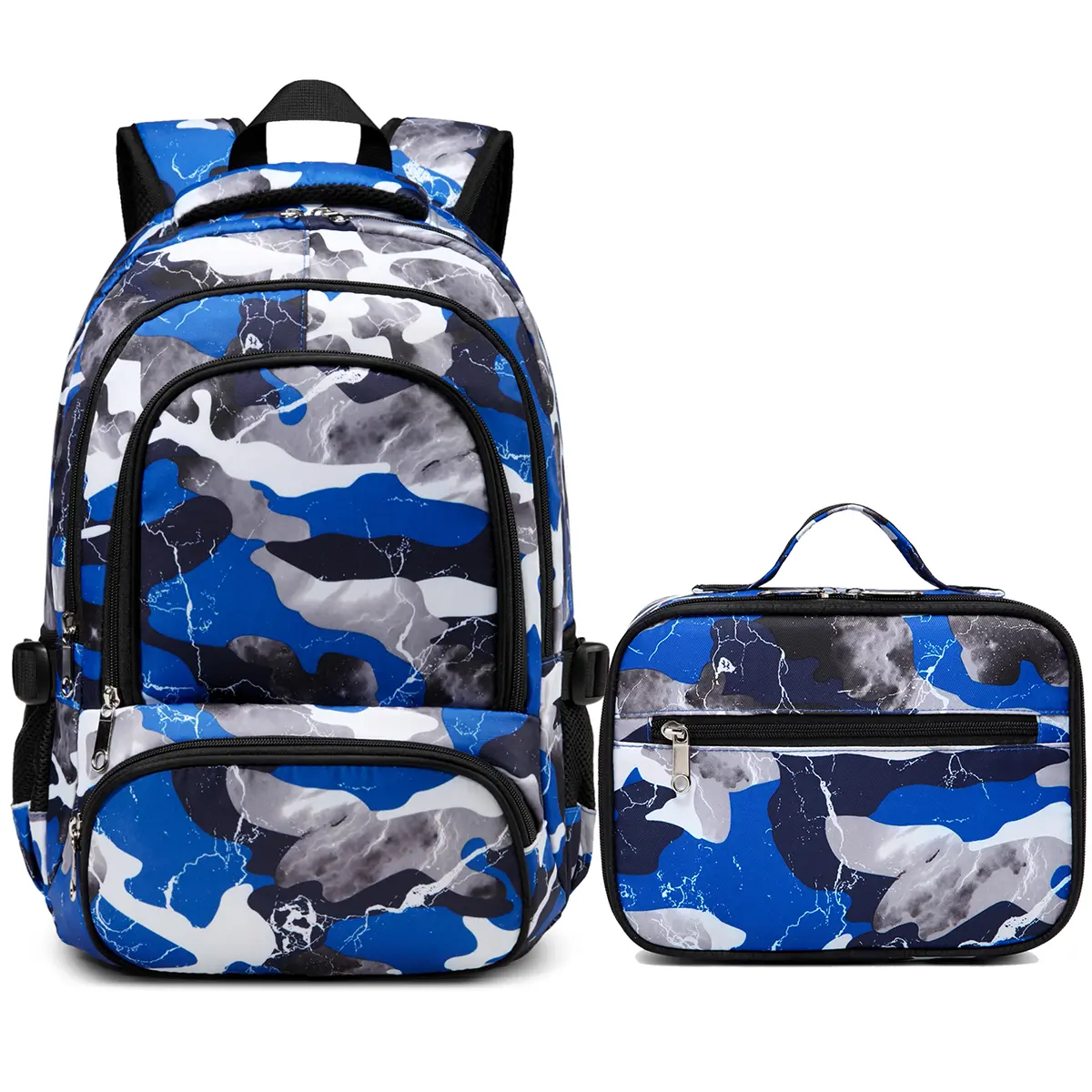 Bluefairy Boys Backpack with Lunch Box Set Kids Bookbag with Lunch Bag ...