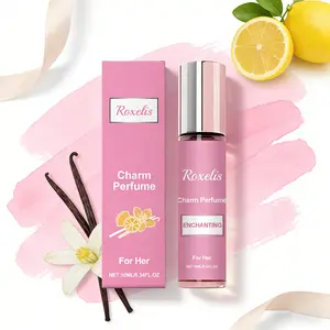 Vivacious Lemon Vanilla Roll-On Perfume, Gentle Natural Fragrance, Portable Easy-To-Use Rollerball Scent, Long-Lasting Aroma, Floral Scents Perfume, Daily Use Fragrance