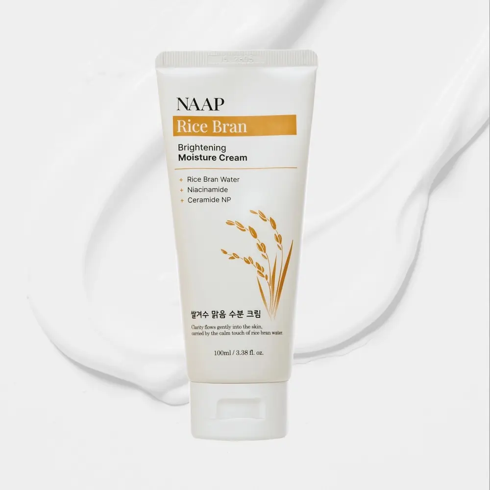 NAAP Rice Bran Brightening Moisture Cream, 100ml / 3.38 oz