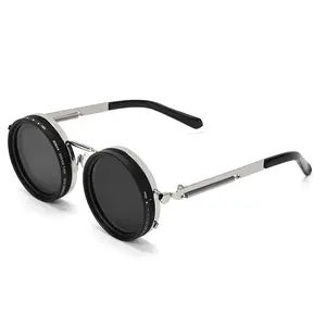 Polarized Adjustable Sunglasses - Anti- Glare UV400 Protection with Retreo Metal Frames and Steampunk Design - 2025 Summer Trendy sunglass