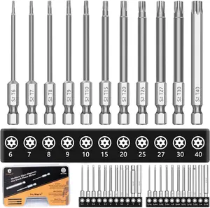 MulWark 33PCS Hex Head Drill Bit Set – Metric, SAE & Torx | 2.3" Magnetic Bits with 1/4" Quick Release Shank for Furniture Assembly unique christmas gift