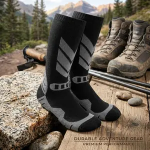 Kids' Merino Wool Ski Socks - Knee High Winter Warm Thermal Snowboard Socks for Boys Girls Toddlers, Breathable Moisture-Wicking Comfortable Cushioned Hiking Outdoor Sports Activities