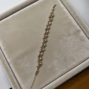 Handmade Pearl Bracelet for Women - Purple Rainbow Bracelet with Fresh Water Pearl