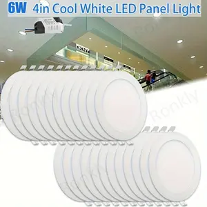 2024 24Pack 4Inch LED Ceiling Lights Ultra-Thin Recessed Retrofits Kit 6000K Daylight 6W