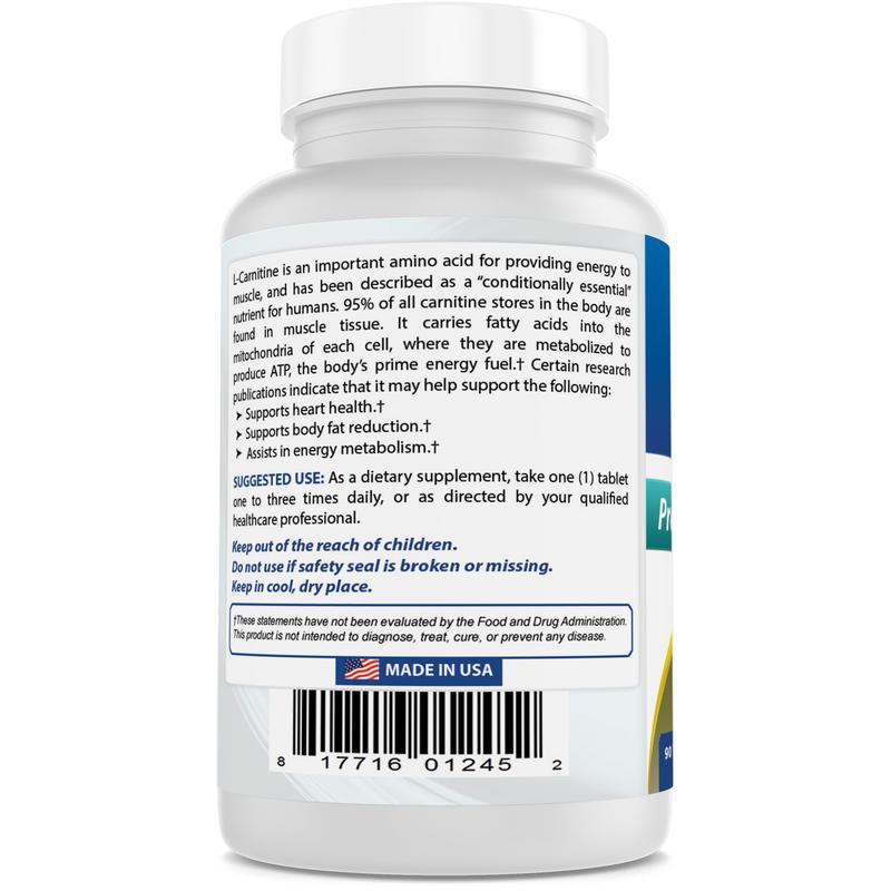 Best Naturals L-Carnitine 500 MG Capsules, 90 Ct