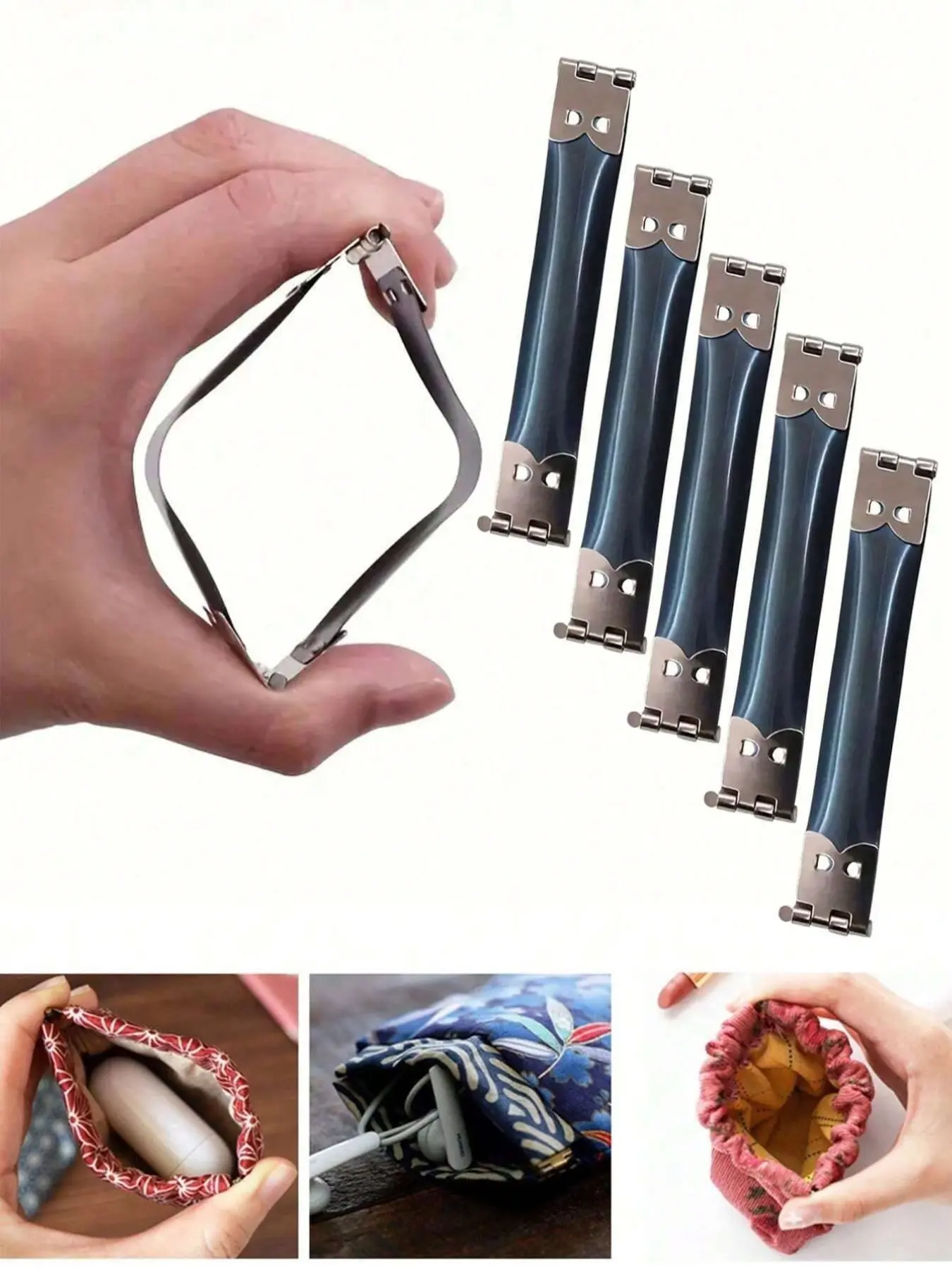 2-Pack Luggage Bag Clips, Elastic Compression Spring Clips, Durable DIY Luggage Accessories, Ideal for Wallets, Pouches, Backpacks