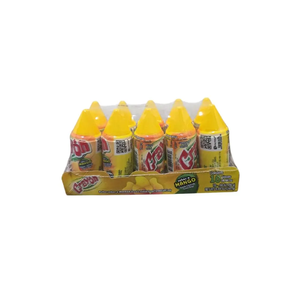 Crayon Mango Flavored Soft Candy – 10 Pieces – 9.88 oz