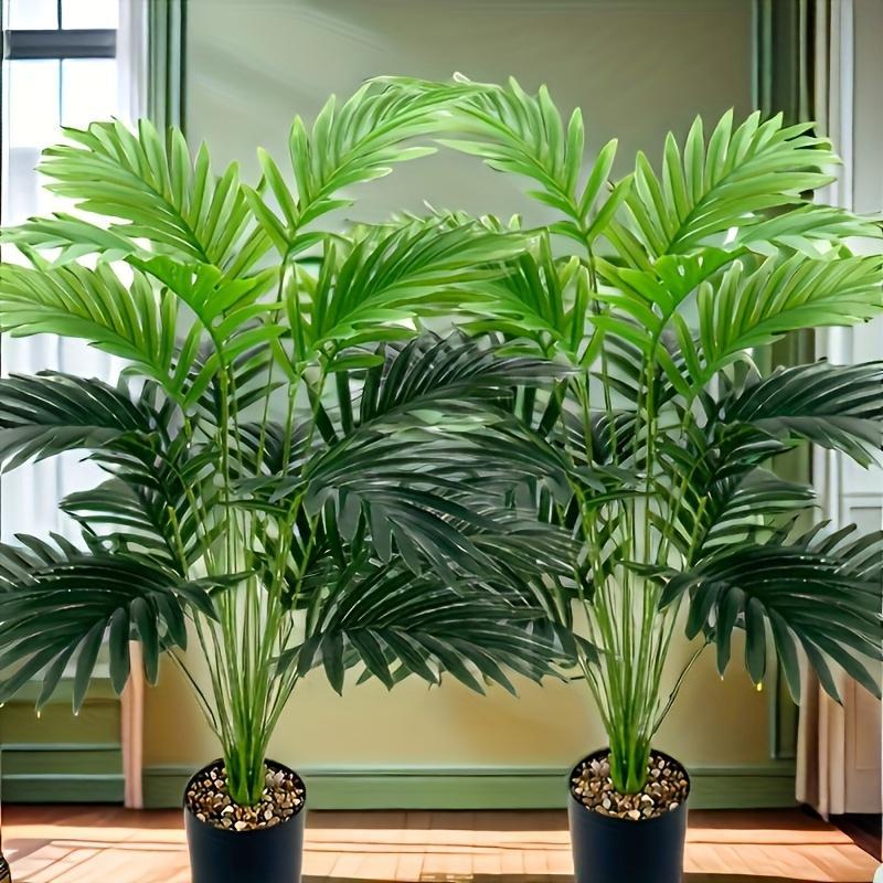 2-Pack Artificial Large Palm Trees, 2.69 Feet, Realistic Touch, Artificial Plants, Indoor Outdoor Decor, Perfect for Home Garden Office, Plastic Material