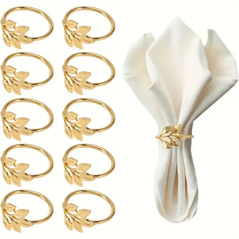 20pcs Golden Reusable Napkin Rings | Smooth Edge, Easy to Clean, Durable, and Versatile - Perfect for Wedding, Party, Celebrate, Christmas, Halloween, Hanukkah, Thanksgiving, Beer Festivals, Home Dinner Table Decoration and Other Special Occasions