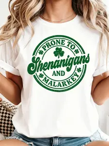 St. Patrick’s Day Shamrock Graphic Tee – Prone to Shenanigans
