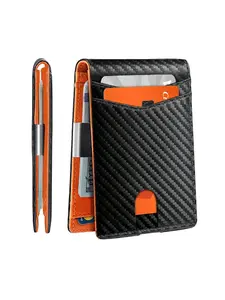 RFID Blocking Men Credit Card Holder Card Wallets Luxury Business Cardholder ID Holders Slim Mini Money Clips Billfold for Men Lightweight Daily Practical Gift Anti Theft Wallet