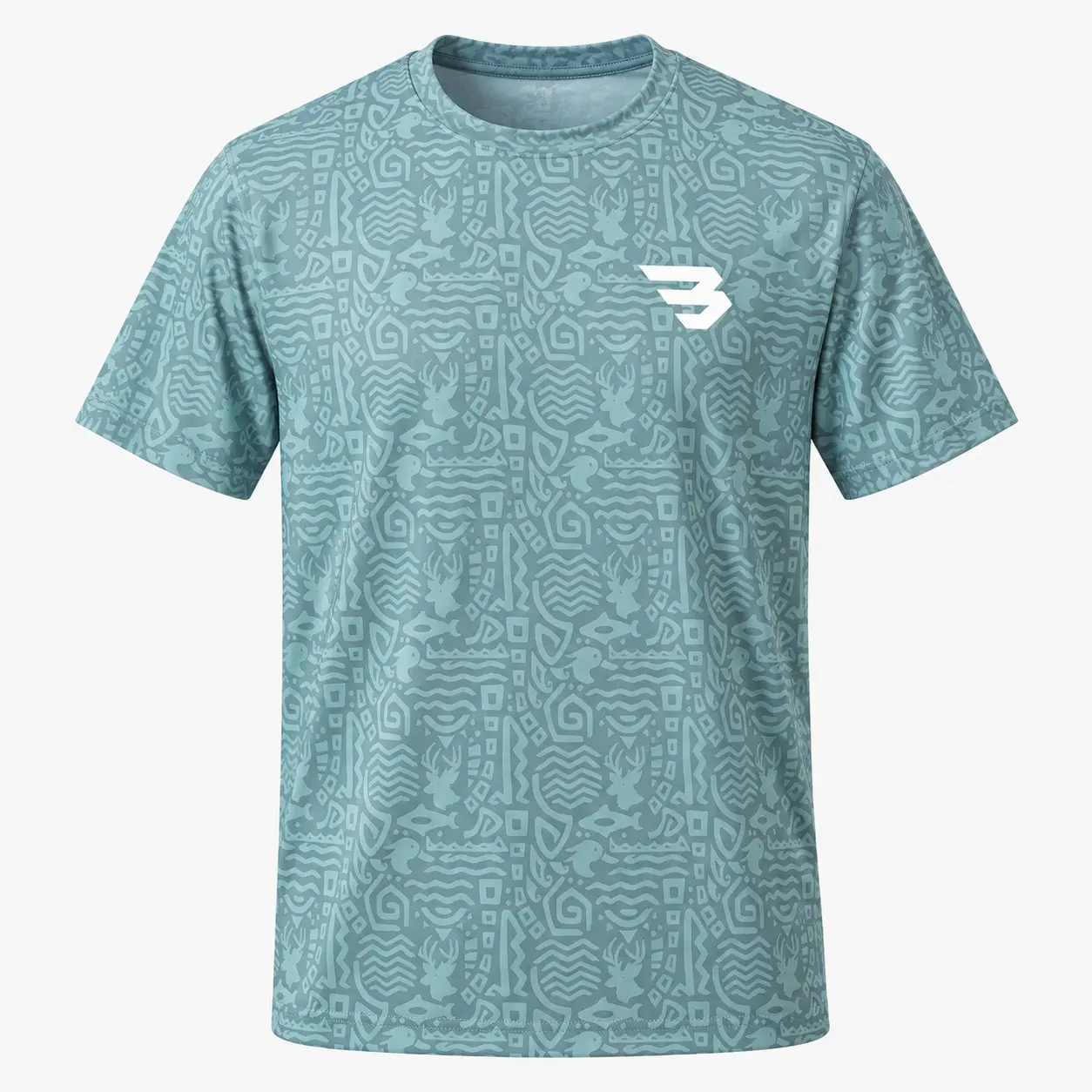 BURLEBO Men’s Outdoor Performance T-Shirt, Quick Dry Fishing Shirt, Lightweight Breathable Hiking & Adventure Tee