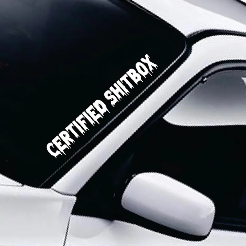 Certified Shitbox Car Decal Truck Bumper Sticker Window Windshield Banner JDM Vinyl Men