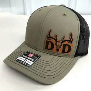 Dad Deer Leather Patch Hat, Gift DAD