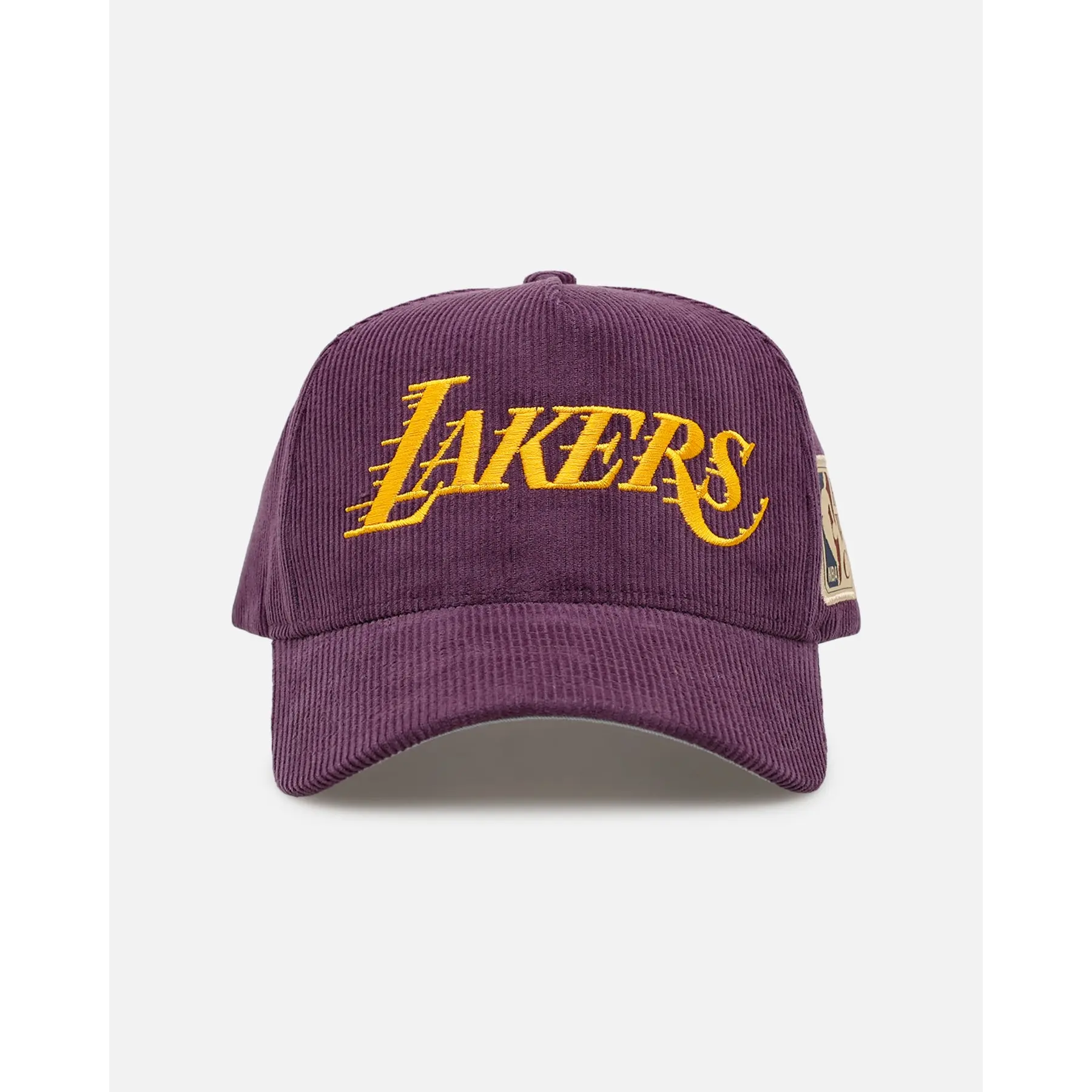 Mitchell & Ness Los Angeles Lakers 'Vintage Cord' Pro Pinch Snapback Purple