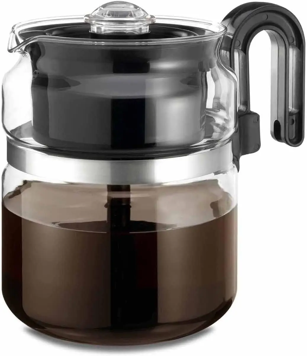 8-Cup Glass Stovetop Percolator Coffee Pot - Borosilicate Glass Coffee Percolator -  - Dishwasher Safe - ing on Electric and Gas Ranges