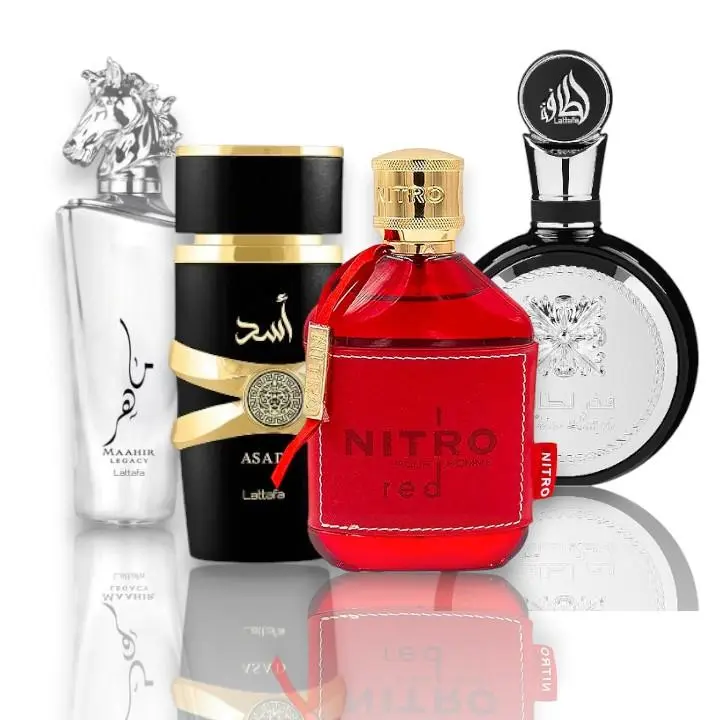 Oudlash Bundle | Asad + Nitro Red + Maahir Legacy + Fakhar | Eau De Parfum | 100 ML | Spicy - Citrus & Woody Notes