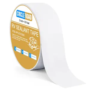 RV Roof Tape White, 2 Inch X 50 Feet RV Repair Sealant Tape, Stop Camper Roof Leaks, Uv-Resistant, Weatherproof and Reliable for Camper, Trailer, Boat (2In-50Ft) CircleRoad