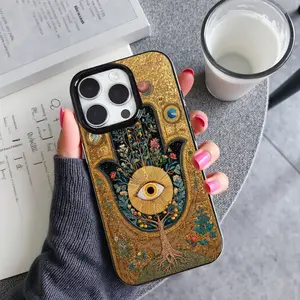 High-Quality Art Eye Vintage Floral Protective Phone Case, Durable Thick Cushion Shockproof Anti-Drop, Full Coverage Tpu Cover Compatible with iPhone Series Accessories