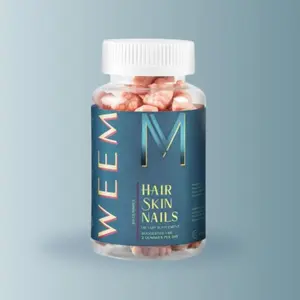 Weem Hair Skin & Nails Gummies - Vegan, Plant Based, Gluten Free. Natural Edible Vitamin Supplement America's #1 Hair Skin Nails Brand. Weem Hair Skin & Nails Gummies - Vegan, Plant Based, Gluten Free. Natural Edible Vitamin Supplement America's #1 Hair Skin Nails Brand.