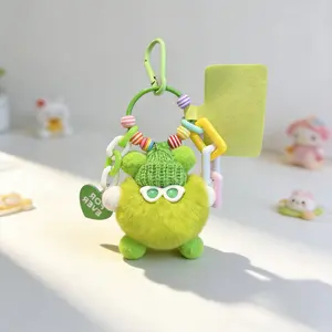 Handmade Fur Coal Ball Monster Doll Pendant - DIY Keychain Charm for Bags, Backpacks, Mobile Phones