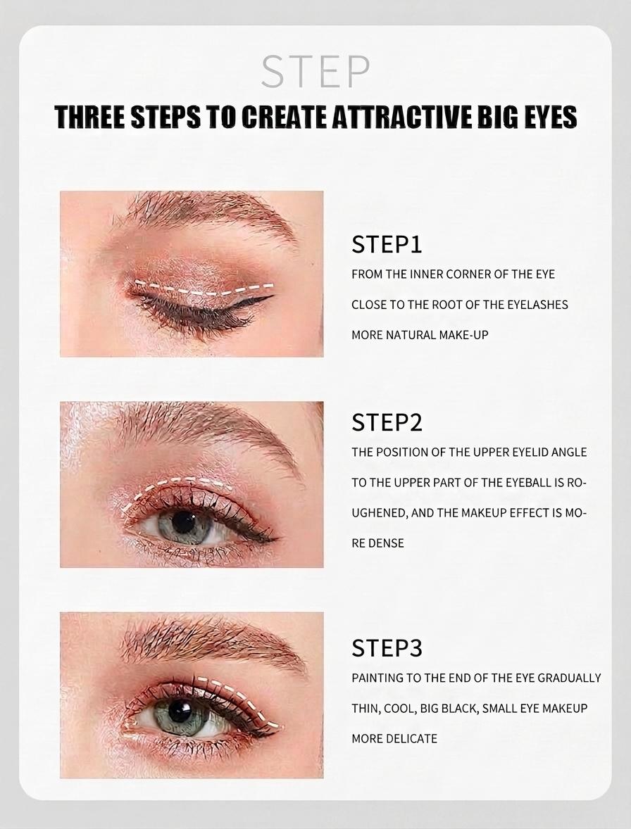 YAN QI NA Cool Black Liquid Eyeliner Pen Waterproof Ultra-Fine Tip Anti-Smudging Wing Lines Precise Application Friendly for Beginners