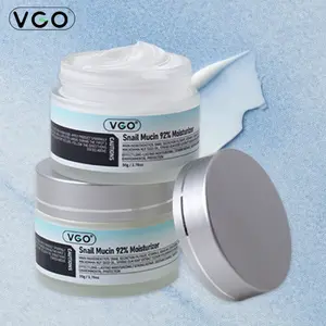 VGO Snail Mucin Moisturizer 50g Daily Face Gel Cream and 30ml/60ml Vitamin C Facial Serum Essence moisturizer Skincare Repair Comfort  Anti-Wrinkle Oil Hydrating Lightweight Moisture Hydrate Sensitive Daily Hydration Intensive Moisturizing Milk