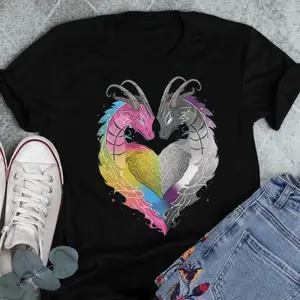 Funny Graphic Tee,Asexual Pansexual Pride Shirt, Pan Ace Flag, Women, Men, Pride Gift, LGBT T-shirt Gay Pride Month Pansexual Dragon Asexual Dragon Demisexual