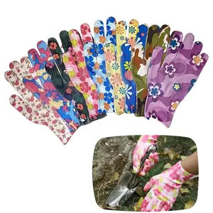 12 Pairs Women's Gloves, Floral Print, Lightweight Breathable, Ideal Summer Gift, Non-Slip Outdoor Gloves, Perfect for Outdoor Activities