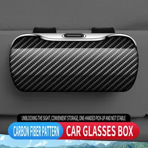 New High-End Multi-Functional Car Eyeglasses Case, Sun Visor Storage, Hidden Card Holder, Innovative Sunglass Rack for Cars
