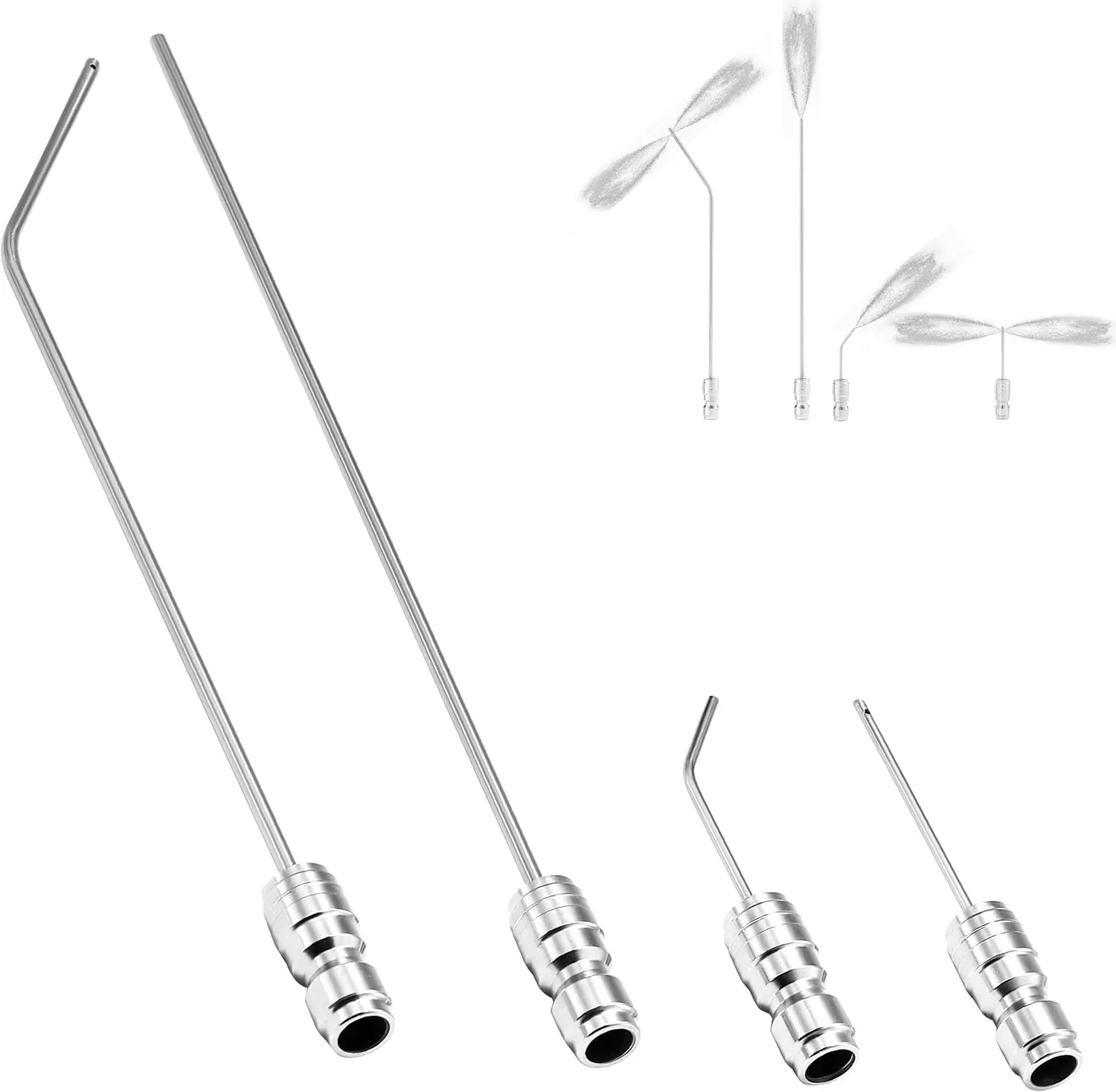 Tool Daily Heavy Duty High-Pressure Washer Needle Nozzle Kit - Stainless Steel Flush Wand Extension, 1/4" Quick Connect, 2-4GPM Spray Tips for Car Detailing, Appliance Cleaning