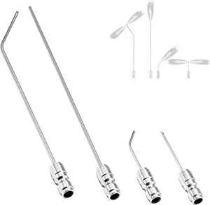 Tool Daily Heavy Duty Hose High-Pressure Washer Needle Nozzle Kit – Stainless Steel Flush Wand Extension Spray Tips, 1/4" Quick Connect,2-4GPM For Washing Machine, AC Coil, Water Heater, Auto Detailing, Appliance Cleaning