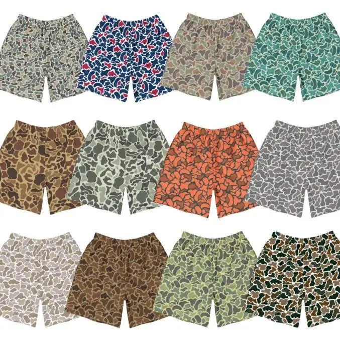 Duck Camo Athletic Shorts, Men's Breathable Mesh Basketball Shorts, Quick Dry Running Gym Shorts, Lightweight Outdoor Training Shorts