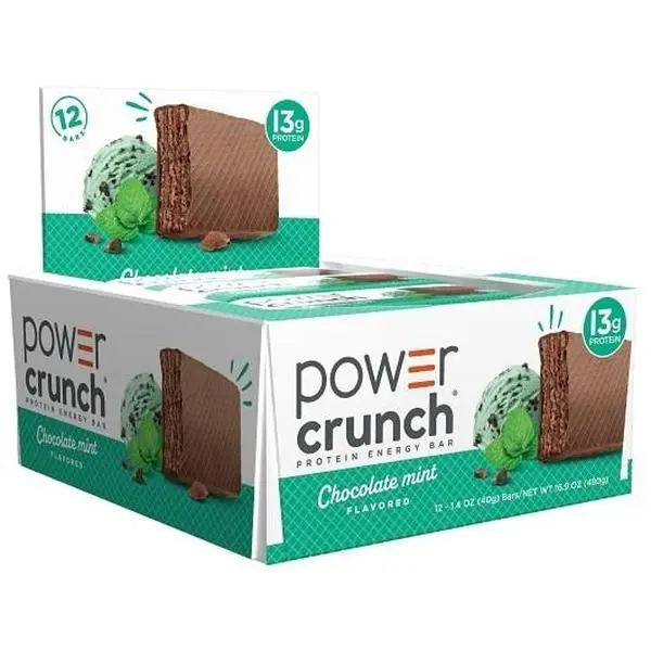 DOTPower Crunch Protein Wafer Bars Chocolate Mint 1.4 oz 12ct
