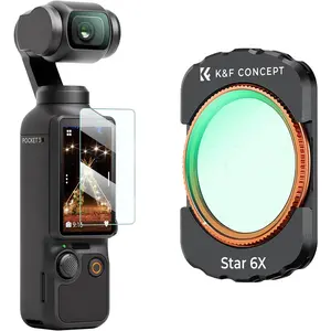 K&F CONCEPT Magnetic 6-Point Cross Screen Starburst Sparkling Effect Star Filter for DJI Osmo Pocket 3, Camera Accessories with Optical Glass, HD, Multi-Coated Lens