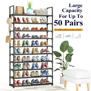 Kitsure Multi-Tier Shoe Rack with Side Handles - Heavy Duty Shoe Organizer for Bedroom & Hallway - Versatile & Easy Assembly -  Summervibes