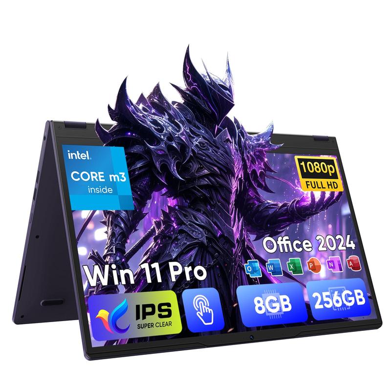 15.6-Inch 2-in-1 Touchscreen PC Laptop - Core m3-8100Y, 8GB RAM