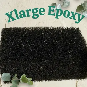 Black Rectangular Epoxy Sponge Large Size 8x4x2 1/2 Inches Perfect for Cleaning and Washing Durable Surface Ideal for Household and Commercial Use