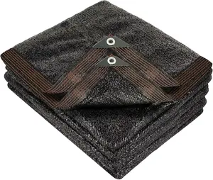 50% Black Shade Cloth, 8 x 20 FT Durable Mesh Tarp with Grommets, Garden Sunblock Shade Cloth Shading Antifreezing for Plants Cover, Greenhouse, Barns Kennel, Patio, Tomatoes