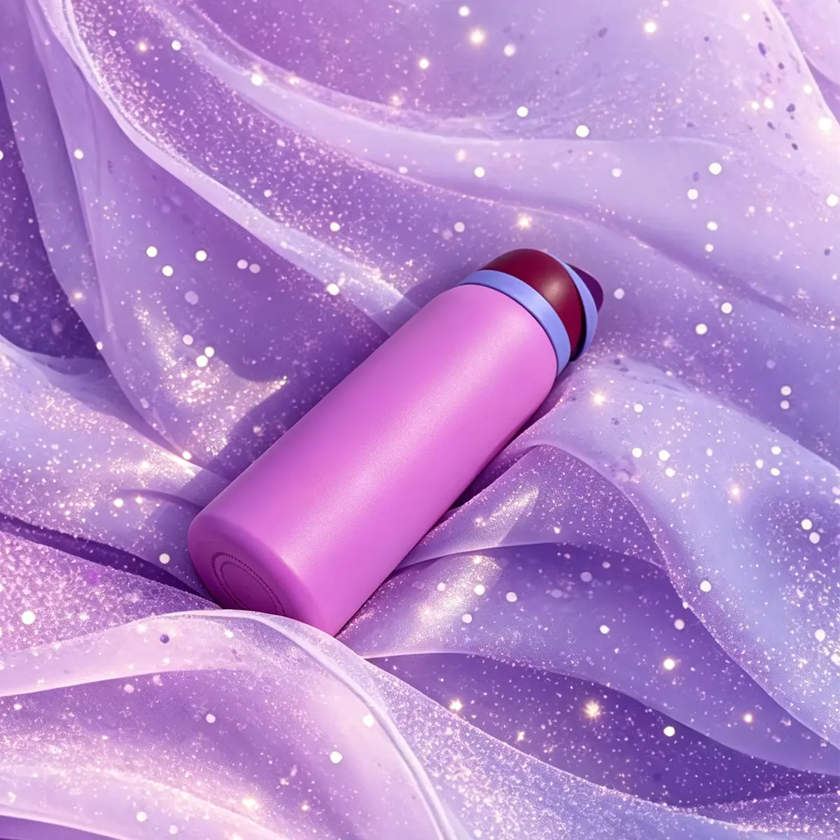 Ow (Purple Sunset) Stylish 304 Stainless Steel Double-Layer Vacuum Flask - 32oz/945ml Leak-Proof Hydration Bottle - Straw Tumbler - 8-12H Ice Retention - Sports Drinking Bottle - Reusable Beach Camping Gear - Birthday Gift Option