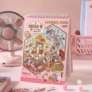 3D Mini Scene Sticker Book, Sticker Collage Pack, Unique Design for Creative DIY Crafts, Ideal for Home Decor and Art Projects, Perfect Gift for Back-To-School Season