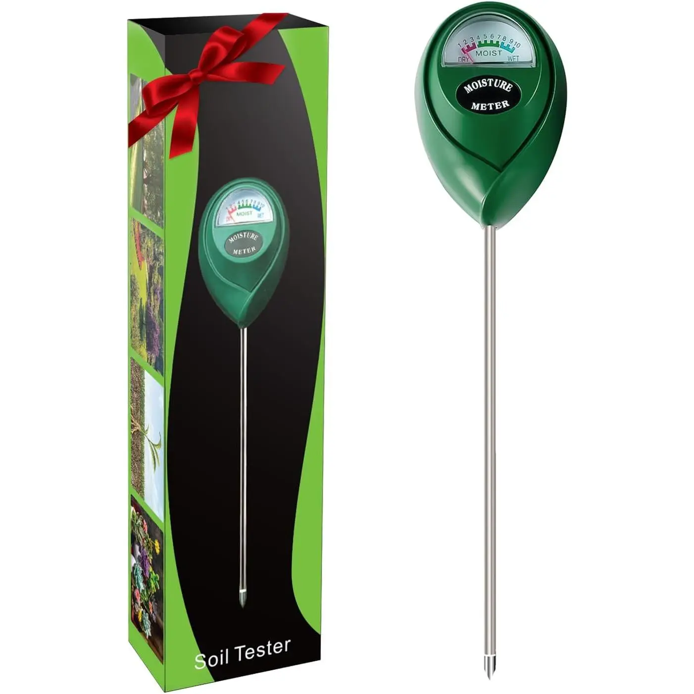 Moisture Meter Water Monitor Soil Hygrometer Sensor Care, Lawn, Farm, Indoor  & Outdoor.(Plant Gifts for Gardeners), 10.23inch, Green - TikTok Shop
