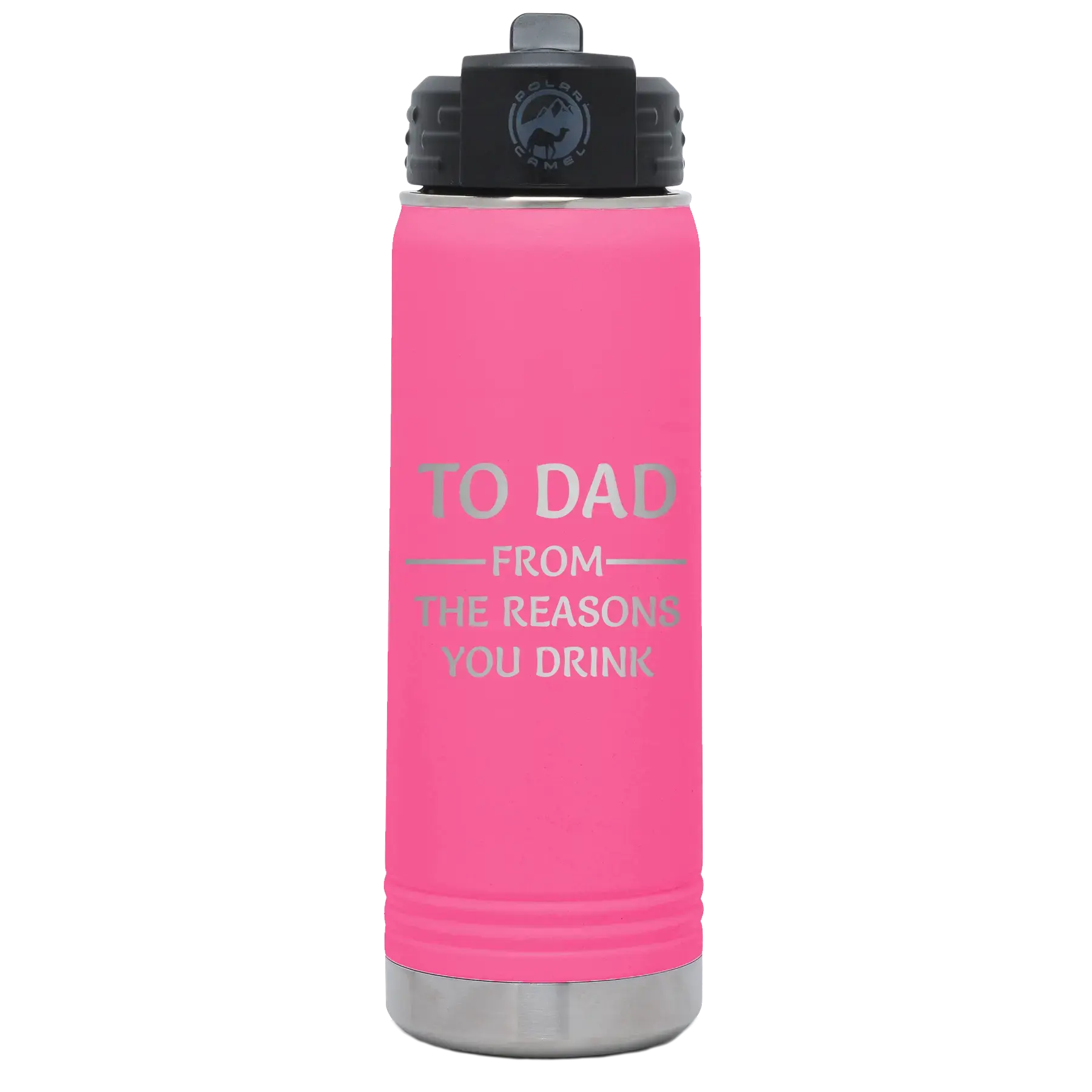 Personalized Reasons You Drink 20 oz Water Bottle - Pink