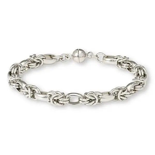 Bellezza Bronze Byzantine Station Magnetic Clasp Bracelet