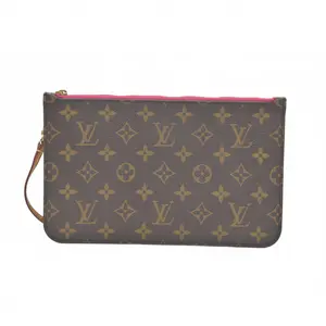 Pre-owned Louis Vuitton canvas Small Leather Goods $600 Monogram Neo Neverfull GM MM Pochette Fuchsia
