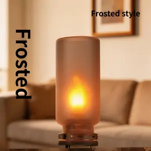 Candle light warmer lamp — limited time: second item half off!Classic glass bottle design, USB rechargeable, with a natural flickering flame glow.Perfect for home decor, holiday Christmas ambiance, and vintage style night lighting in your bedroom.